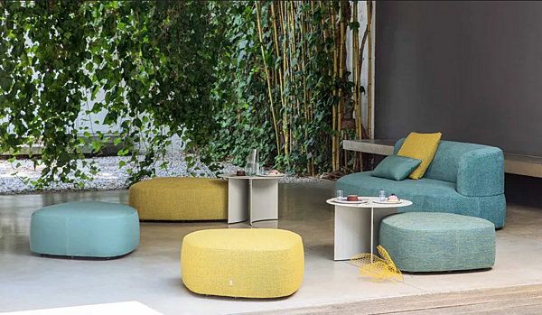 Pouf mit abnehmbarem Bezug Pierre Flou Fabrik Flou aus Italien. Foto №7