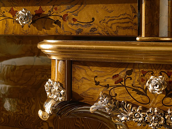 Toilettisch aus Holz mit Spiegel und Schubladen A.R. Arredamenti Dolcevita 280 Fabrik A.R.ARREDAMENTI SRL aus Italien. Foto №3