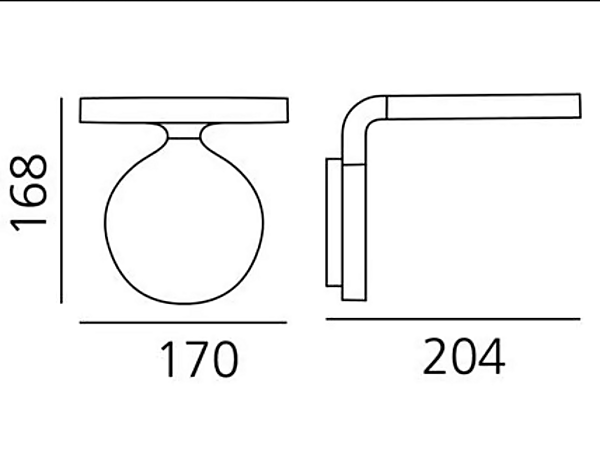 Wandleuchte aus Aluminium Rea Artemide 1614010A, 1615010A Fabrik Artemide aus Italien. Foto №7