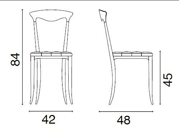 Stuhl aus Druckguss-Aluminium mit offener Rückenlehne Charme FASEM Fabrik FASEM aus Italien. Foto №9