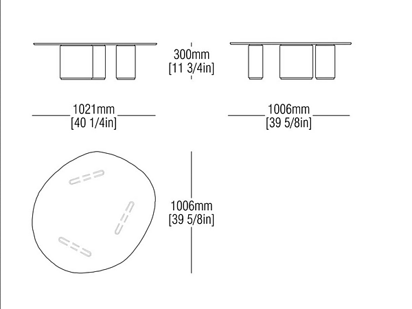 Niedriger runder Couchtisch aus Gussglas MisuraEmme Stowe Fabrik MisuraEmme aus Italien. Foto №4