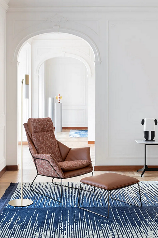 Hochlehner Sessel mit Stoffbezug Saba New York Fabrik SABA aus Italien. Foto №3