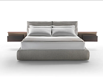 Doppelbett mit gepolstertem Kopfteil aus Stoff FLEXFORM Newbridge