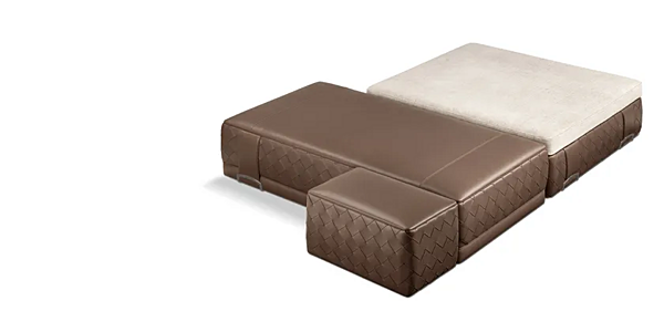 Rechteckiger Lederpouf Grant POLTRONA FRAU Fabrik POLTRONA FRAU aus Italien. Foto №7