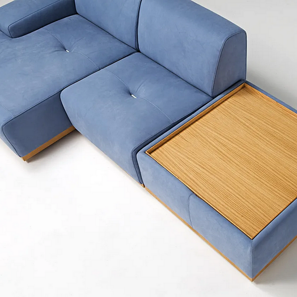 Modularer Ledersofa mit Chaiselongue Egoitaliano Kongens Fabrik Egoitaliano aus Italien. Foto №2