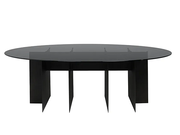 Ovaler Esstisch aus Glas CHELINI Roy Fabrik CHELINI aus Italien. Foto №1