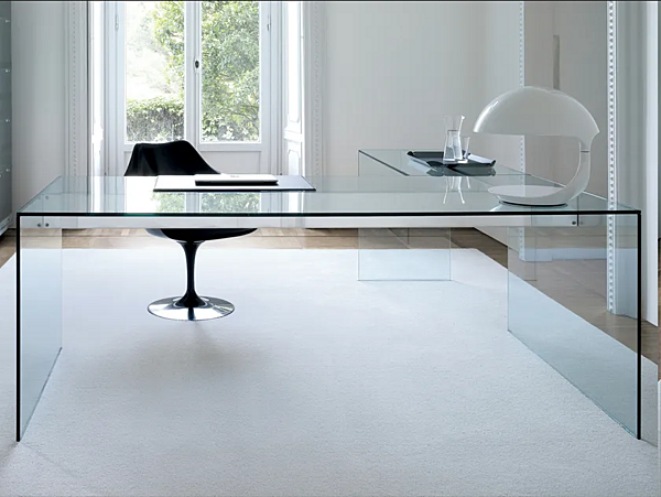 Eckschreibtisch aus Kristall AIR L Gallotti&Radice Fabrik Gallotti & Radice aus Italien. Foto №1