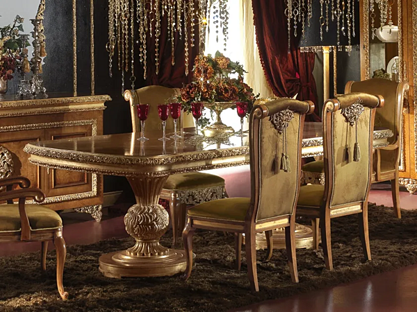 Rechteckiger Tisch aus Holz A.R. Arredamenti Royal Table 706 Fabrik A.R.ARREDAMENTI SRL aus Italien. Foto №3