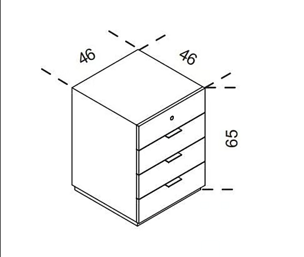 Beech office drawer unit with castors Gallotti&Radice President Fabrik Gallotti & Radice aus Italien. Foto №3