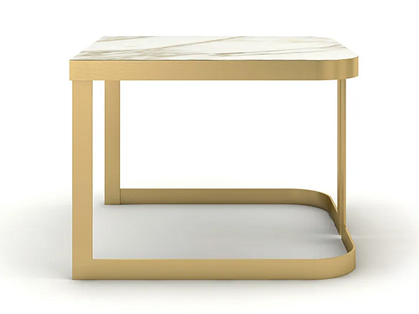 Niedriger quadratischer Couchtisch aus Marmor MARIONI CLARK 02731/M Fabrik MARIONI aus Italien. Foto №1