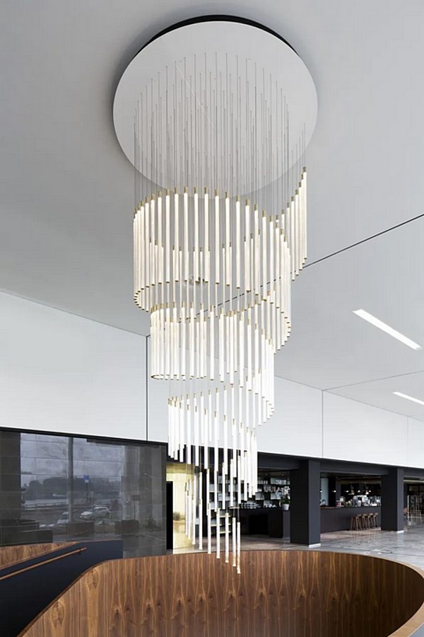 Hängelampe aus Borosilikatglas Multispot Tooby Fabbian Fabrik Fabbian aus Italien. Foto №10