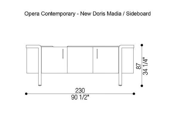 Holzsideboard New Doris OPERA CONTEMPORARY ANGELO CAPPELLINI Fabrik OPERA CONTEMPORARY aus Italien. Foto №4