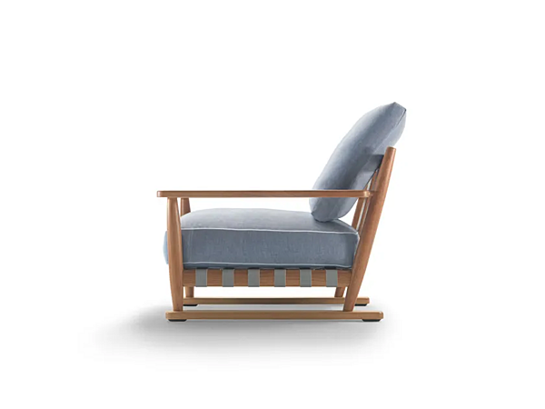 Gartenarmchair mit Armlehnen aus Iroko FLEXFORM Meriggio Fabrik FLEXFORM aus Italien. Foto №4