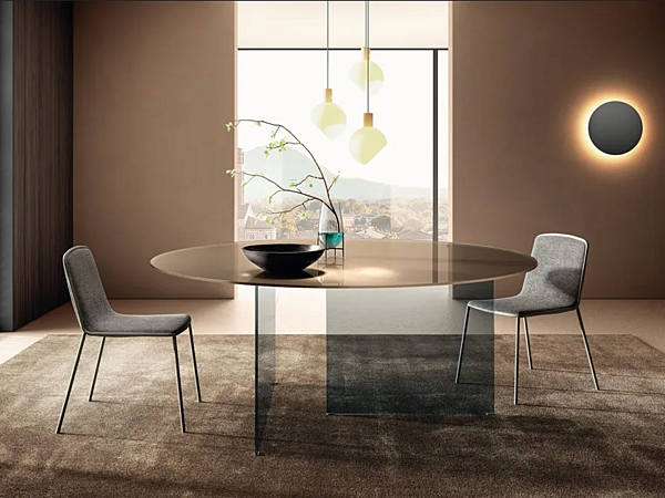 Runder Glastisch aus Glas Air Slim 2260g LAGO 2260G Fabrik LAGO aus Italien. Foto №1