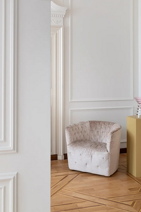 Polyurethan Armchair mit abnehmbarem Bezug und Armlehnen Saba Amelie Fabrik SABA aus Italien. Foto №6