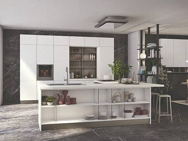 Küche mit Insel aus Holz LUNA LUBE CUCINE Fabrik LUBE CUCINE aus Italien. Foto №1