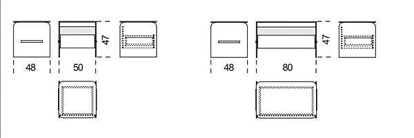 Rechteckiger Nachttisch aus Esche mit Schubladen Gallotti&Radice HOLLY Fabrik Gallotti & Radice aus Italien. Foto №5