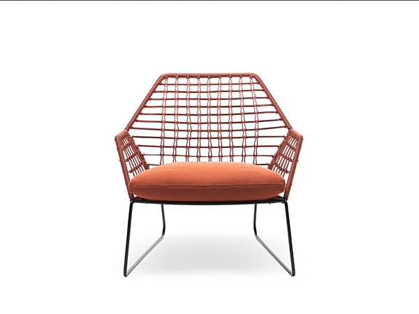 Gartenarmchair mit abnehmbarem Bezug aus technischem Stoff und Armlehnen Saba New York Soleil Fabrik SABA aus Italien. Foto №6