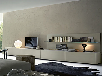 Niedriges modulares TV-Schrank aus Holz AIR Gallotti&Radice Niedriges modulares TV-Schrank aus Holz AIR Gallotti&Radice Fabrik Gallotti & Radice aus Italien