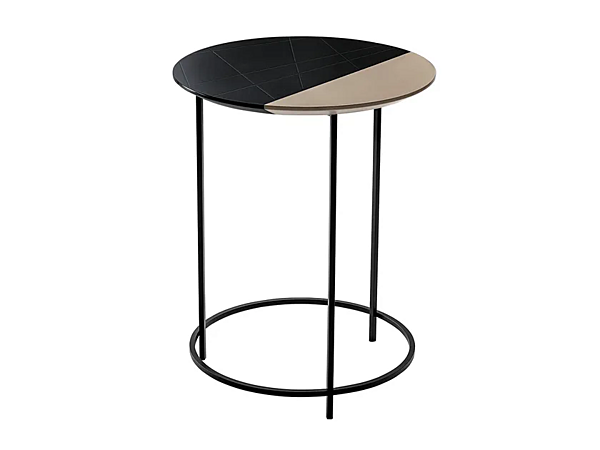 Kaffeetisch mit MDF und Reliefoberfläche Metallbasis Twist CASAMILANO Fabrik CASAMILANO aus Italien. Foto №1