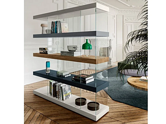 Sektionale Bücherregal aus Holz LAGO AIR 0559