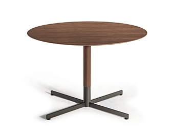 Runder Beistelltisch aus Walnussholz POLTRONA FRAU Bob Bistrot Fabrik POLTRONA FRAU aus Italien