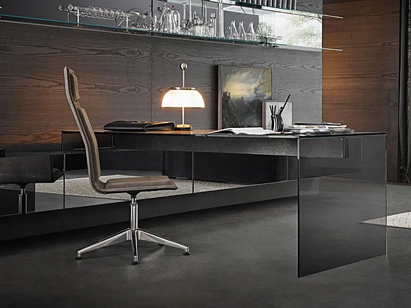 Eck-Schreibtisch aus Kristall Gallotti&Radice Air Desk 1 Fabrik Gallotti & Radice aus Italien. Foto №2