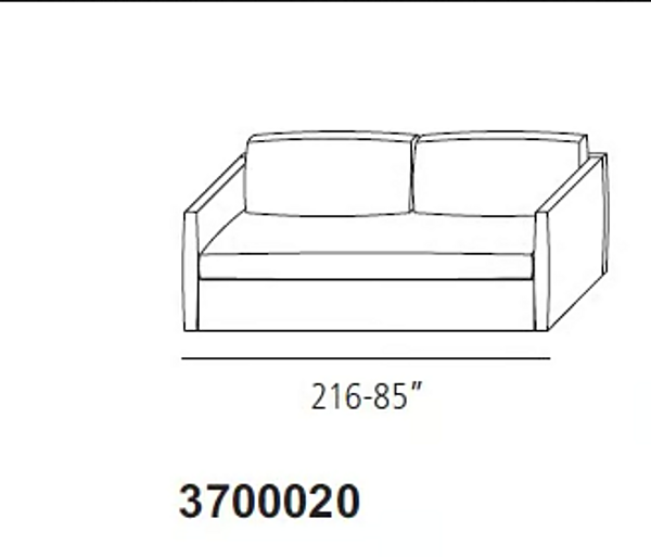 Schlafsofa mit abnehmbarem Bezug aus Stoff VIBIEFFE Gulp 3700 Fabrik VIBIEFFE aus Italien. Foto №4