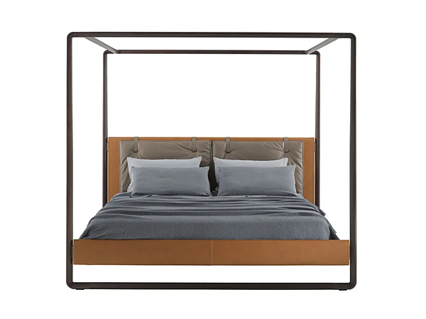 Canopy-Bett aus Stoff mit gepolstertem Kopfteil POLTRONA FRAU Volare Fabrik POLTRONA FRAU aus Italien. Foto №3