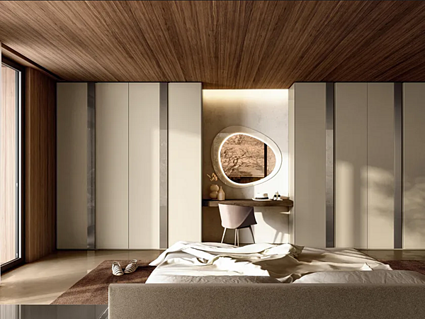 Sektionaler Kleiderschrank aus Holz LAGO Groove 2743 Fabrik LAGO aus Italien. Foto №1