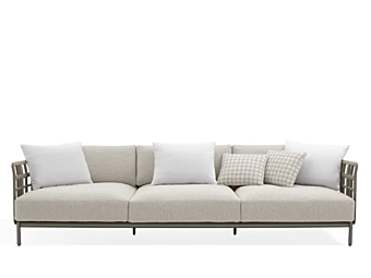 Garten-Sofa mit Stoffbezug und lackiertem Metall für 4 Personen GIORGETTI Aldia 91030