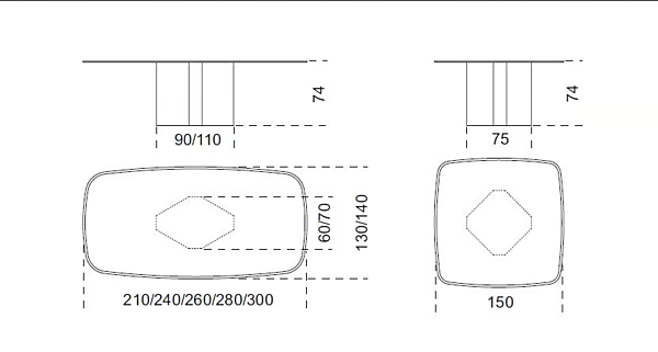 Rechteckiger Holztisch EYL Gallotti&Radice Fabrik Gallotti & Radice aus Italien. Foto №3