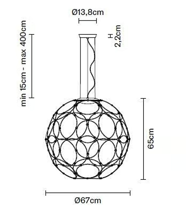 LED Pendelleuchte aus Stahl Fabbian Giro Fabrik Fabbian aus Italien. Foto №14