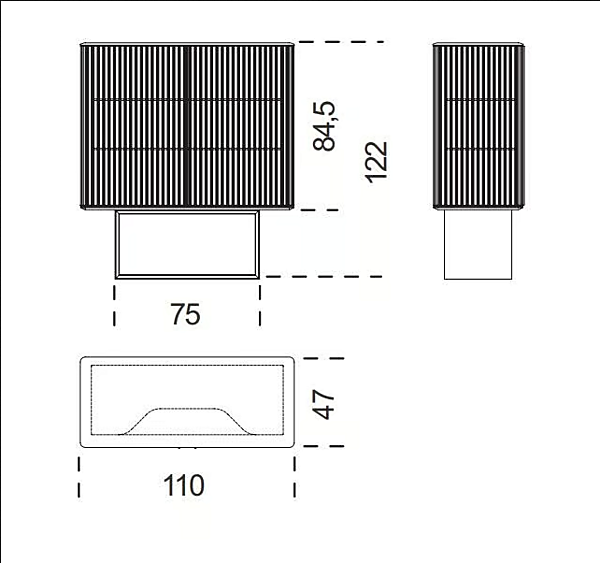 Hochschrank aus Edelstahl und Holz Gallotti&Radice 5th Avenue Fabrik Gallotti & Radice aus Italien. Foto №4