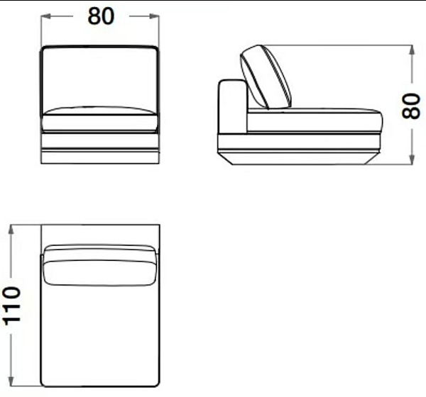 Ecksofa aus Stoff und Leder Dragonfly CPRN HOMOOD D653 + D654 + D655 + D657 + D659 Fabrik CPRN HOMOOD aus Italien. Foto №8