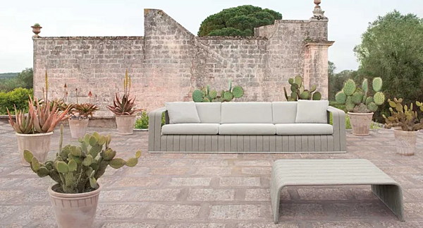 4-sitziges Gartensofa aus Stoffrahmen PAOLA LENTI Fabrik PAOLA LENTI aus Italien. Foto №4