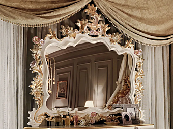 Wandmontierter gerahmter Spiegel aus Glas Modenese Luxury Interiors 11625 Wandmontierter gerahmter Spiegel aus Glas Modenese Luxury Interiors 11625 Fabrik MODENESE GASTONE aus Italien