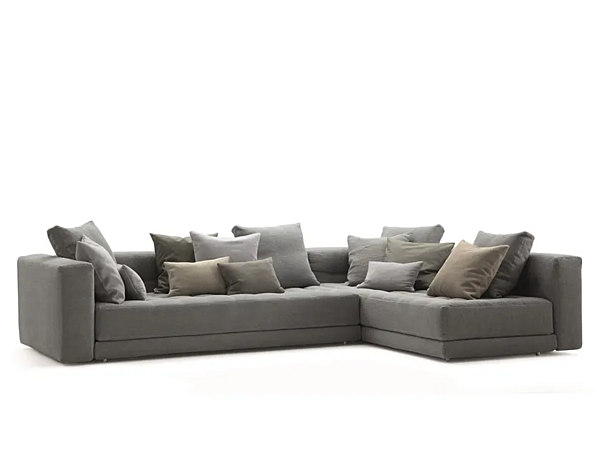 Ecksofa aus Stoff mit weicher Rückenlehne Flou Doze Fabrik Flou aus Italien. Foto №1
