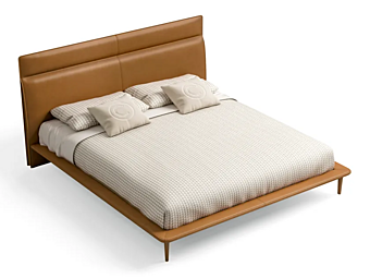 Doppelbett aus gegerbtem Leder mit gepolsterter Rückenlehne Starlight CPRN HOMOOD ST703/P, ST704/P, ST705/P