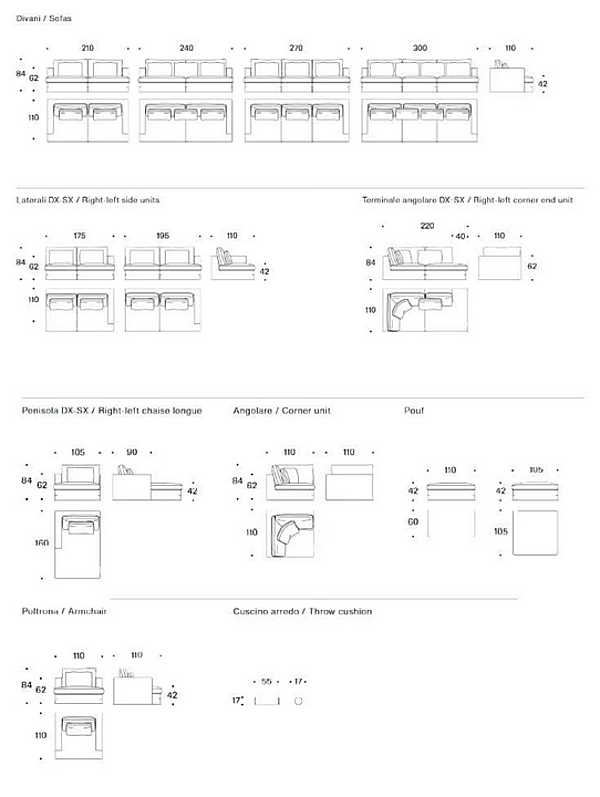 Drei-Sitzer Stoffsofa mit abnehmbarem Bezug Karma Saba Fabrik SABA aus Italien. Foto №4