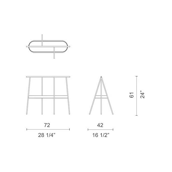 Holztisch Kaffee Tisch Pinch Cappellini Fabrik Cappellini aus Italien. Foto №10