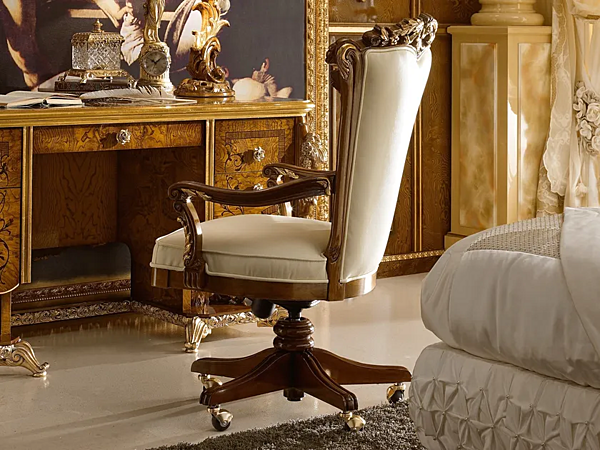 Drehstuhl mit Rollen aus Dolcevita Stoff A.R. Arredamenti 208 Fabrik A.R.ARREDAMENTI SRL aus Italien. Foto №1