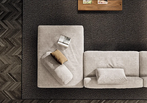Ecksofa mit Stoffbezug und Sled-Basis LAGO Air Soft 2692 2692 Fabrik LAGO aus Italien. Foto №2