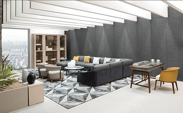 Ecksofa aus Stoff mit weicher Rückenlehne GIORGETTI Fabula Fabrik GIORGETTI aus Italien. Foto №5