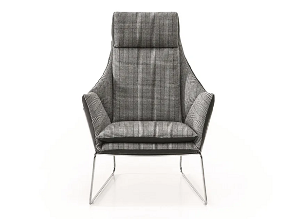 Hochlehner Sessel mit Stoffbezug Saba New York Fabrik SABA aus Italien. Foto №2