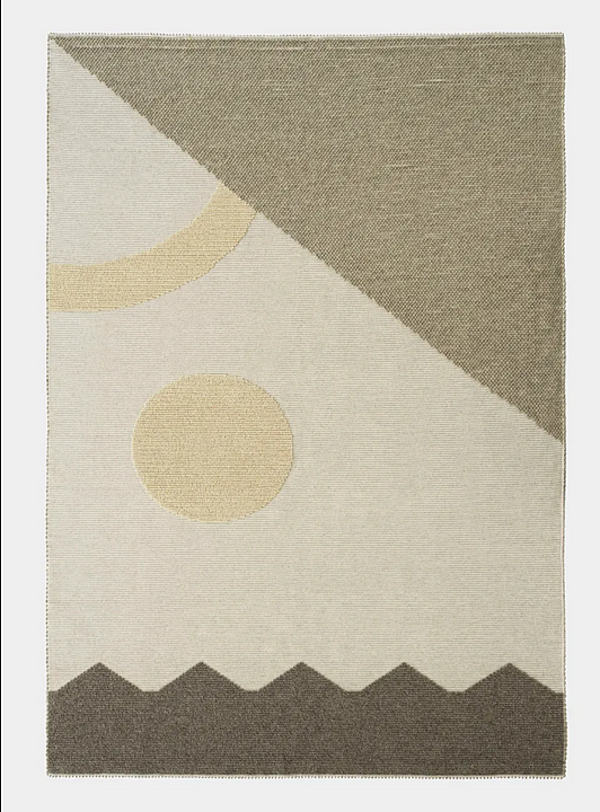 Rechteckiger Teppich mit geometrischen Formen aus Wolle Saba Cime Fabrik SABA aus Italien. Foto №2