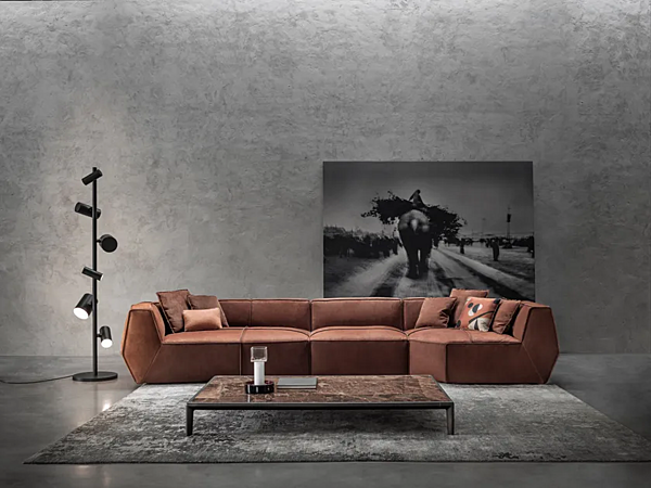 Ecksofa aus Leder mit geschwungener Rückenlehne GHIDINI1961 INFINITO Fabrik GHIDINI1961 aus Italien. Foto №30