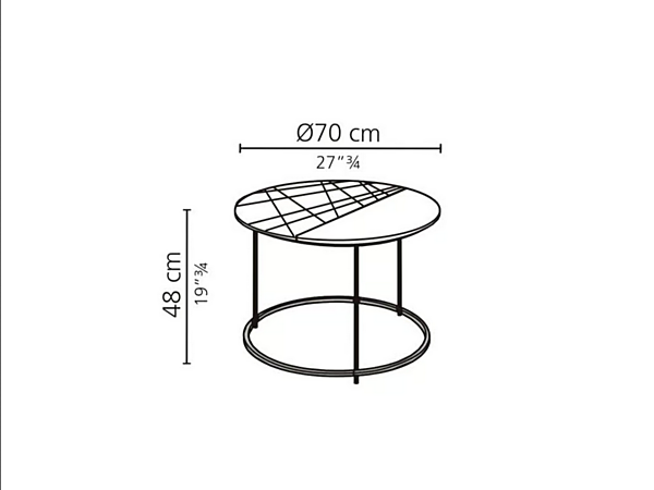 Kaffeetisch mit MDF und Reliefoberfläche Metallbasis Twist CASAMILANO Fabrik CASAMILANO aus Italien. Foto №10