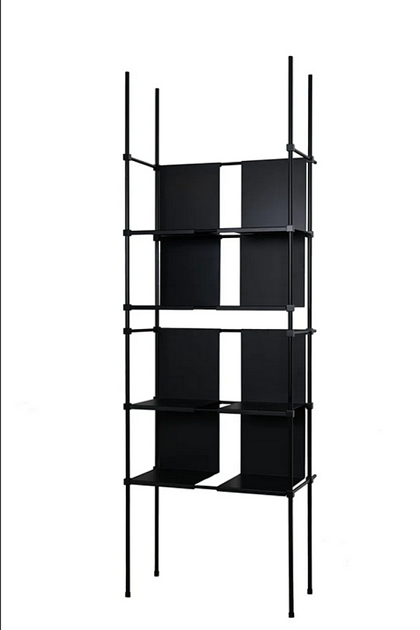 Wandmontiertes modulares offenes Bücherregal aus Holz CHELINI LUDO Fabrik CHELINI aus Italien. Foto №2