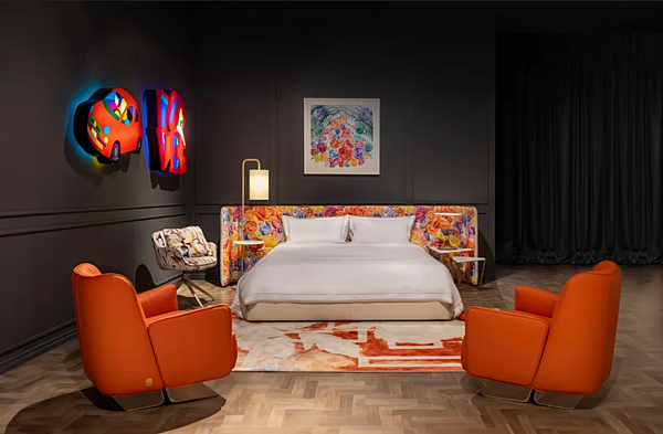 Doppelbett mit gepolstertem Kopfteil aus Stoff FORMITALIA LEJLA LARGE Lejla-Bed-Large-B Fabrik FORMITALIA aus Italien. Foto №3